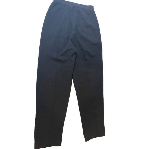 DINOVALIANO Womens Trousers Wool Pant Tapered Leg Elastic Waist Black Size 36 - Picture 2 of 10